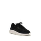 Black Polyester Athletic Sneakers