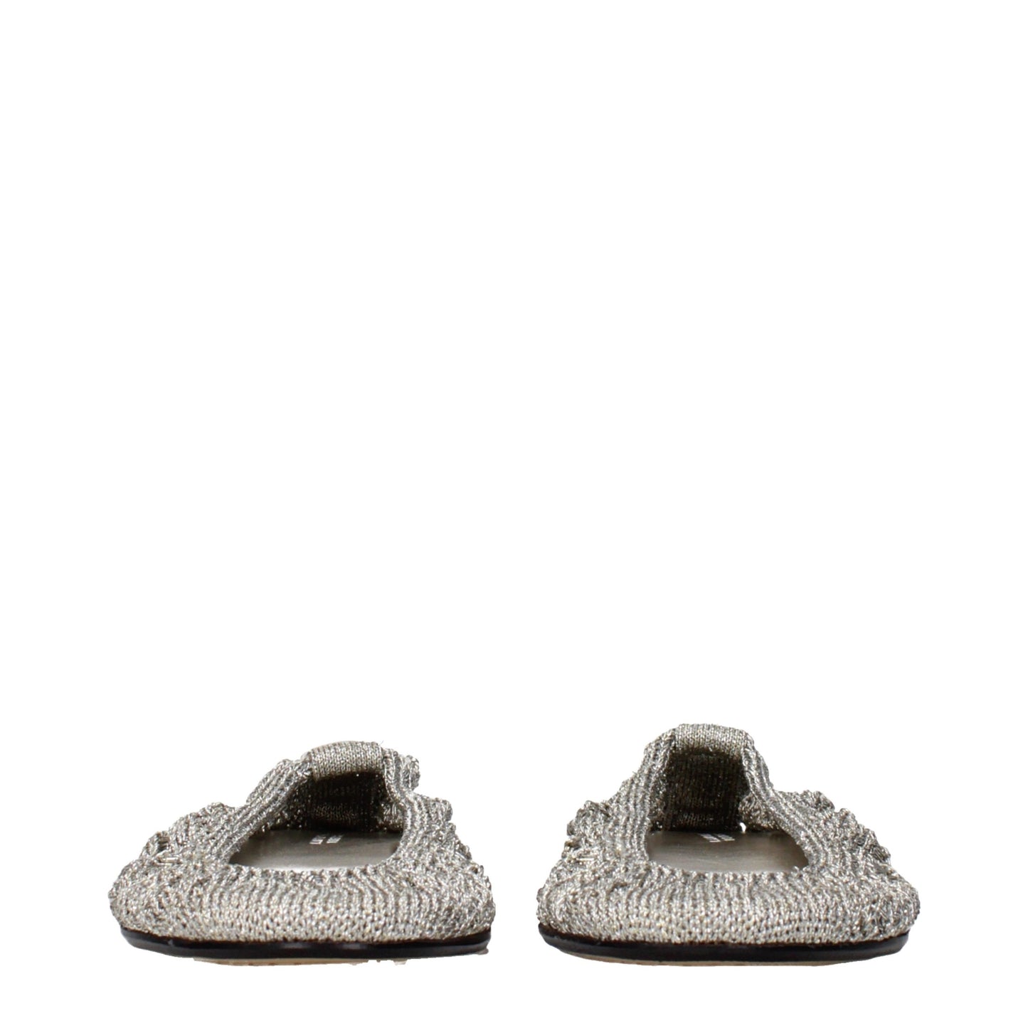 Gray Fabric Ballet Flats