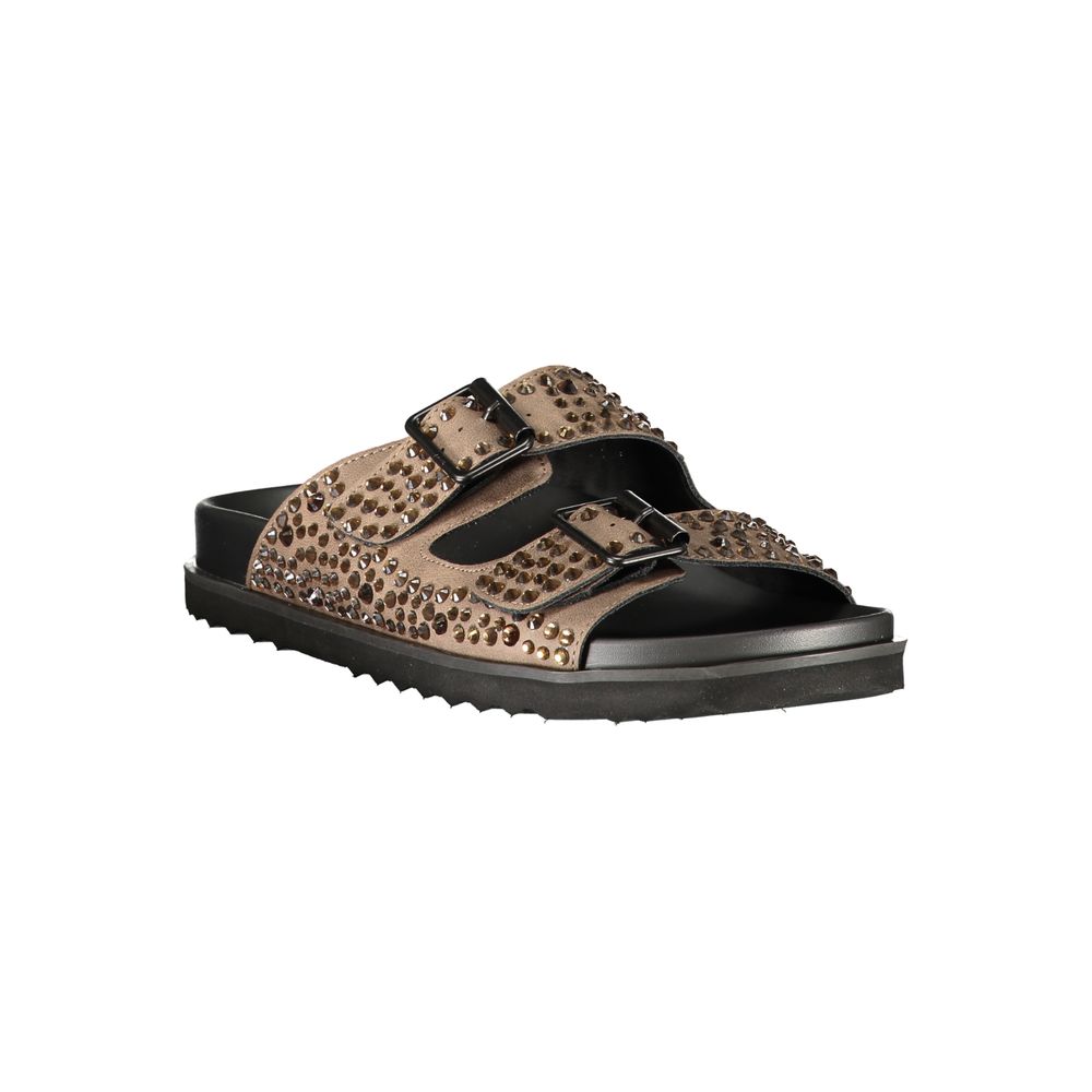 Brown Polyurethane Women's Slipper