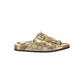 Gold Polyethylene Flat Sandals