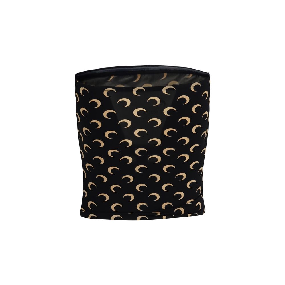 Black Polyamide Sleeveles T-Shirt