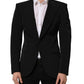 Black Single Breasted One Button Coat Blazer