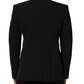 Black Single Breasted One Button Coat Blazer