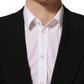 Black Single Breasted One Button Coat Blazer