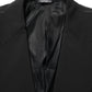 Black Single Breasted One Button Coat Blazer