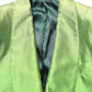 Green Silk SingleBreasted Embellished Blazer