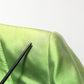 Green Silk SingleBreasted Embellished Blazer