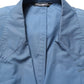Blue Cotton Double Breasted Men Coat Blazer