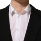 Black Logo Crest SingleBreasted Coat Blazer