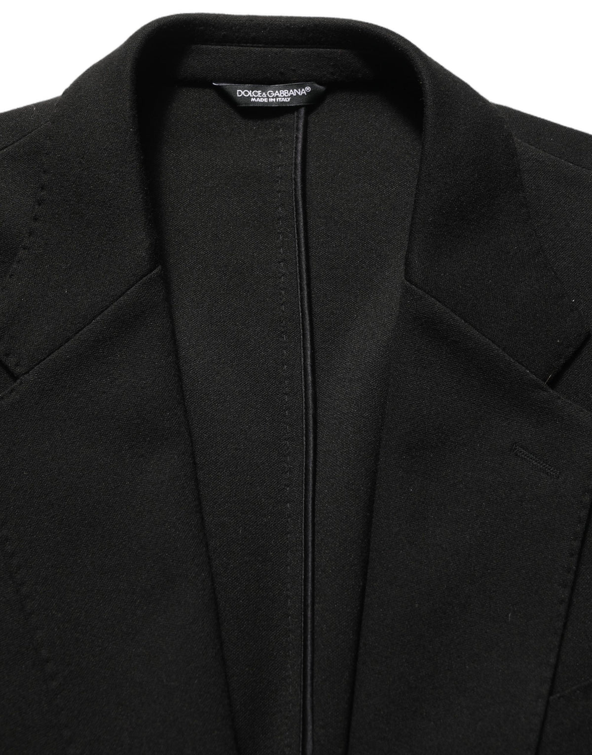 Black Logo Crest SingleBreasted Coat Blazer