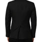 Dark Gray Stripes Wool Single Breasted Blazer