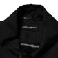 Black Nylon Full Zip Blouson Bomber Jacket