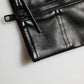 Black PU Leather Zipper Men Trouser Pants