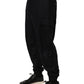 Black Mid Waist Cargo Jogger Sweatpants Pants