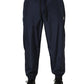 Dark Blue Polyester Jogger Sweatpants Pants