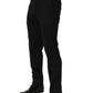 Black Wool Skinny Leg Dress Men Trouser Pants