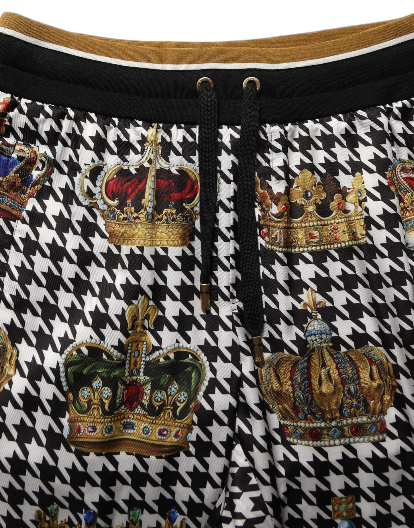 Multicolor Houndstooth Crown Men Sweatpants Pants