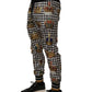 Multicolor Houndstooth Crown Men Sweatpants Pants
