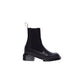 Black Leather Ankle Boots