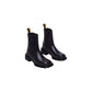 Black Leather Ankle Boots