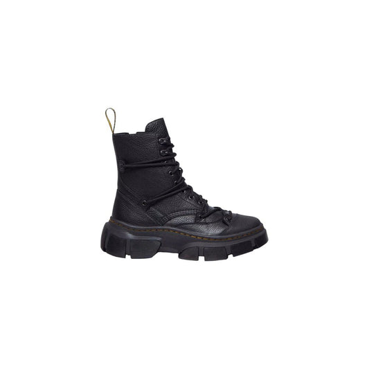 Black Leather Lace-Up Boots