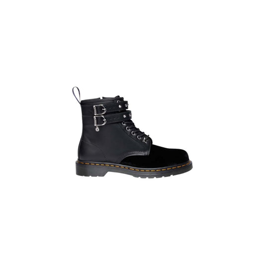 Black Leather Lace-Up Boots