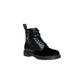 Black Leather Lace-Up Boots