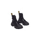 Black Leather Lace-Up Boots