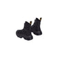 Black Leather Lace-Up Boots