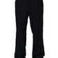 Black Linen Straight Leg Dress Trouser Pants