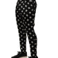 Black Silk Skinny Leg Dress Men Trouser Pants