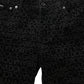 Black Logo Monogram Cotton Slim Denim Jeans