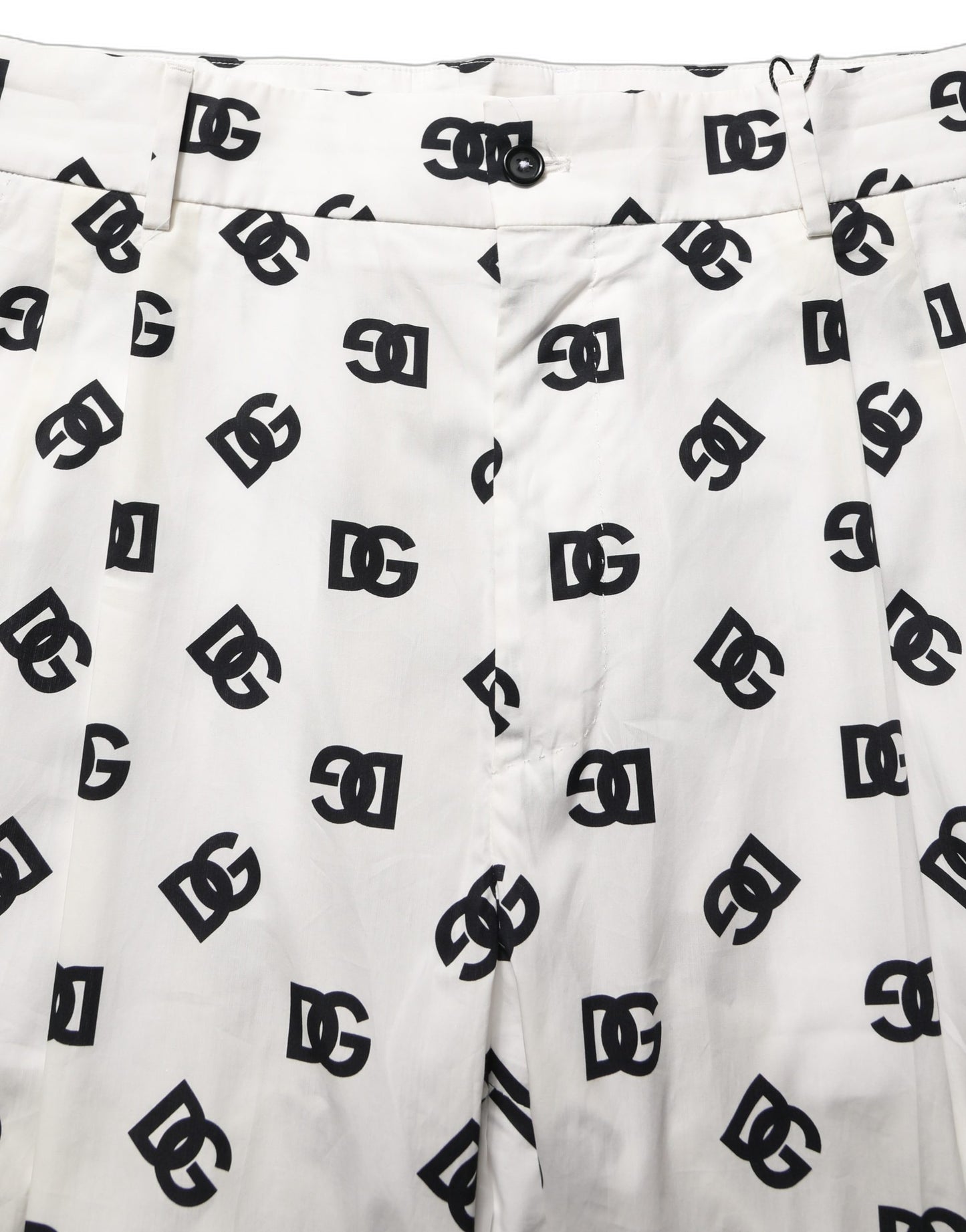 White Logo Skinny Leg Dress Men Trouser Pants