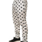 White Logo Skinny Leg Dress Men Trouser Pants