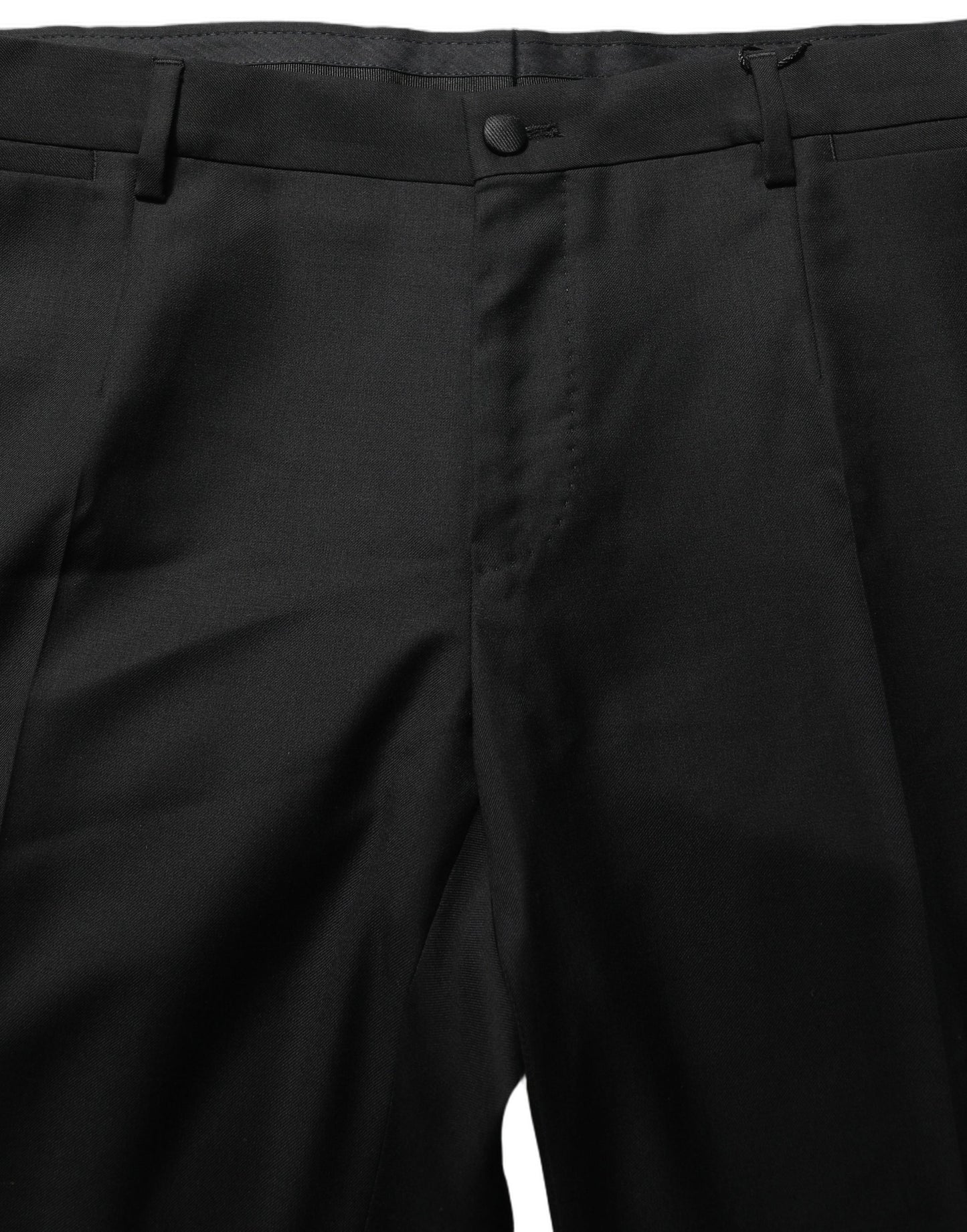 Black Wool Skinny Leg Dress Trouser Pants