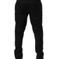 Black Wool Skinny Leg Dress Trouser Pants