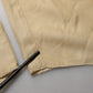 Yellow Straight Silk Mid Waist Chino Trouser Pants