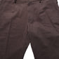Brown Cotton Skinny Leg Dress Trouser Pants