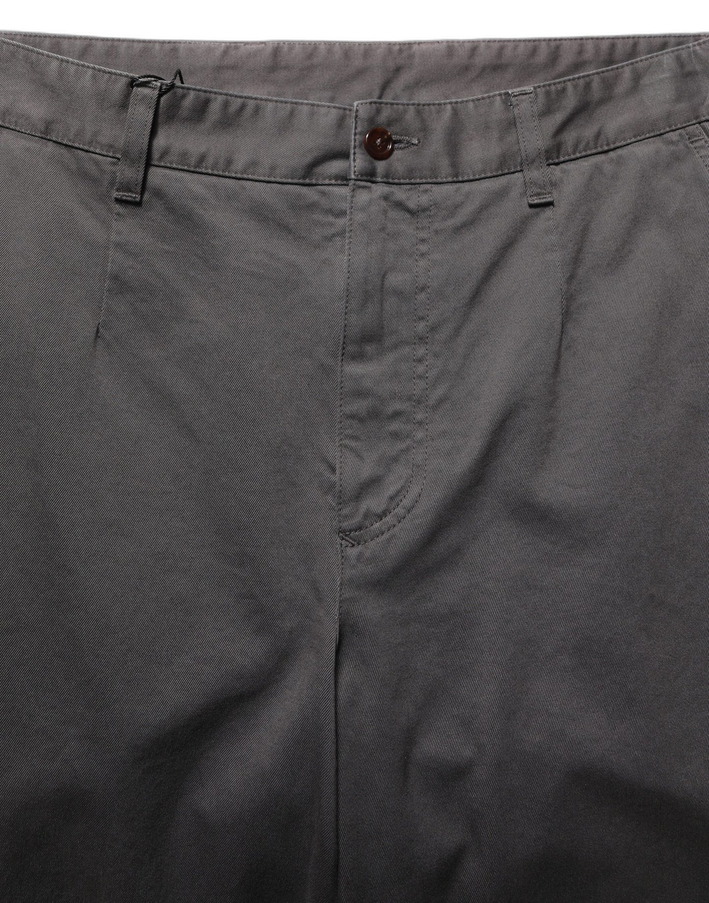 Dark Gray Cotton Straight Chino Trouser Pants