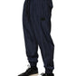 Dark Blue Polyester Jogger Sweatpants Pants