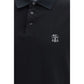 Black Cotton Polo Shirt