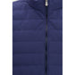 Blue Polyester Sleeveless Jacket