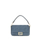 Blue Raffia Shoulder Bag