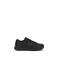 Black Polyester Athletic Sneakers