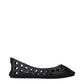 Black Leather Ballet Flats