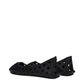 Black Leather Ballet Flats