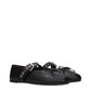 Black Leather Ballet Flats