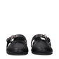 Black Leather Ballet Flats