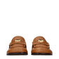 Brown Leather Slip-On Loafers