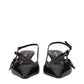 Black Leather High Heel Pumps